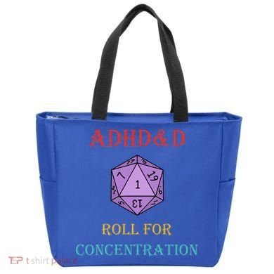 Adhd&D Roll For Concentration Vintage Quote Tote Bag