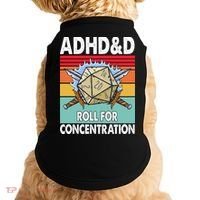 Adhd Roll For Concentration Funny Gamer Doggie Tank thumb 0