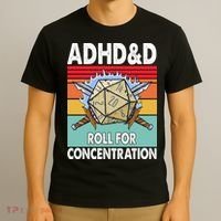 Adhd Roll For Concentration Funny Gamer T-Shirt thumb 3