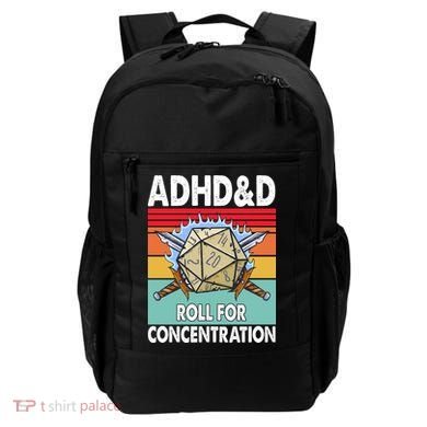 Adhd Roll For Concentration Funny Gamer Backpack