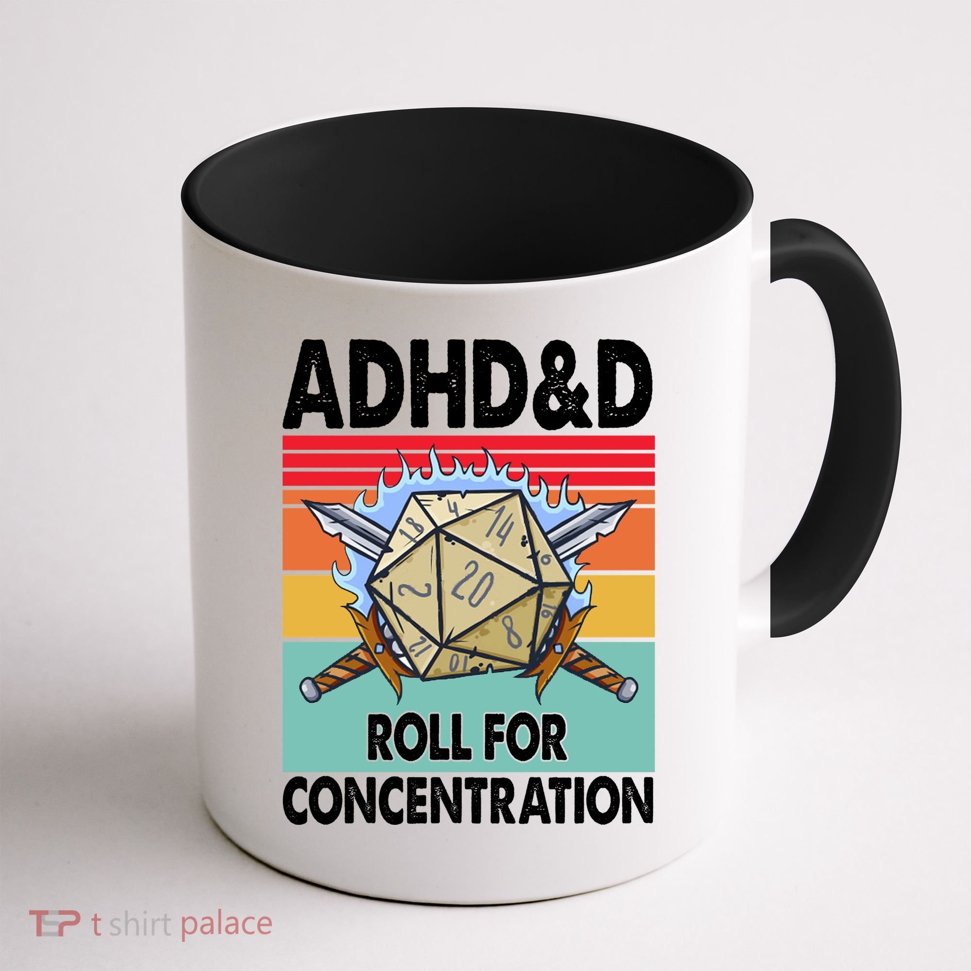 Adhd Roll For Concentration Funny Gamer Coffee Mug