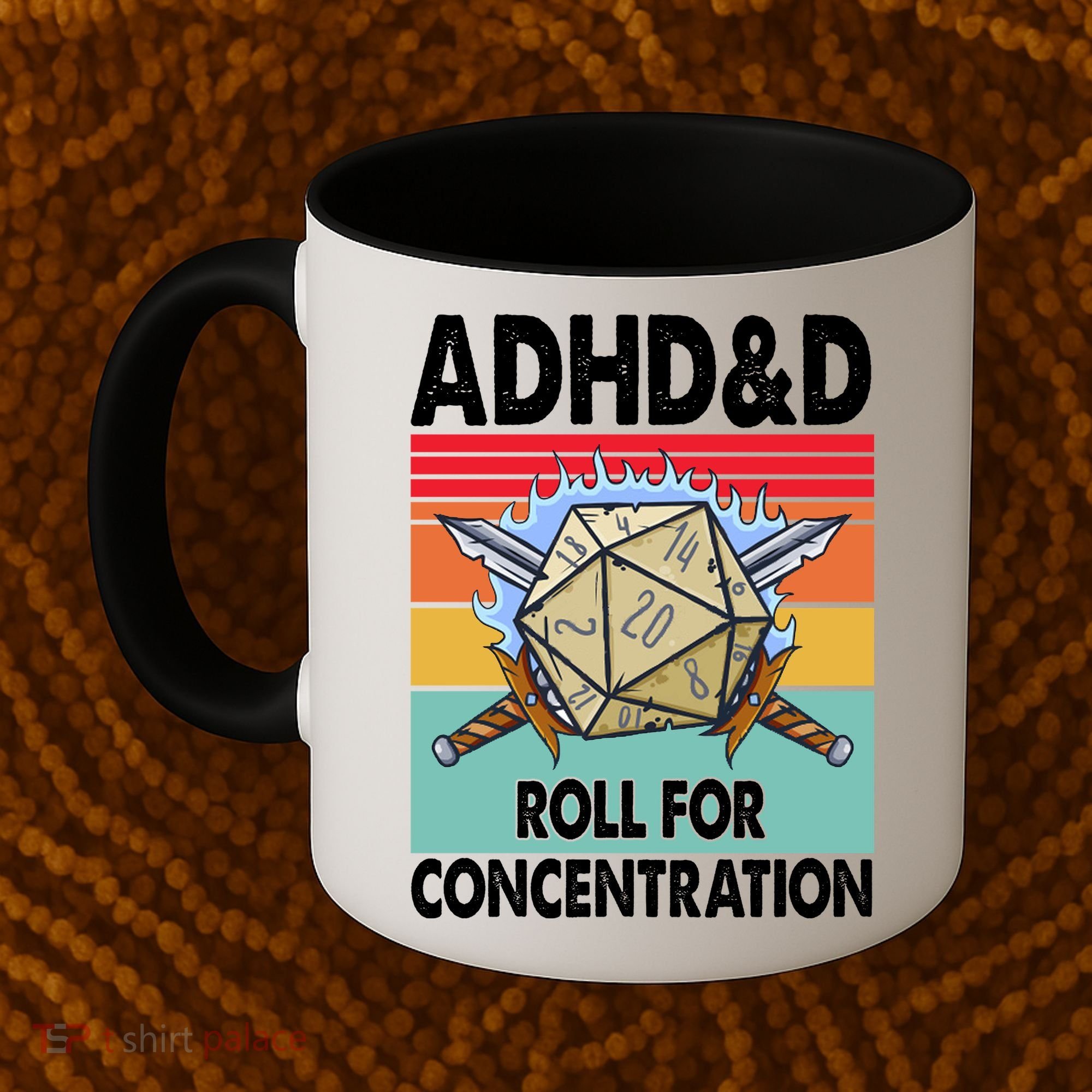 Adhd Roll For Concentration Funny Gamer Coffee Mug