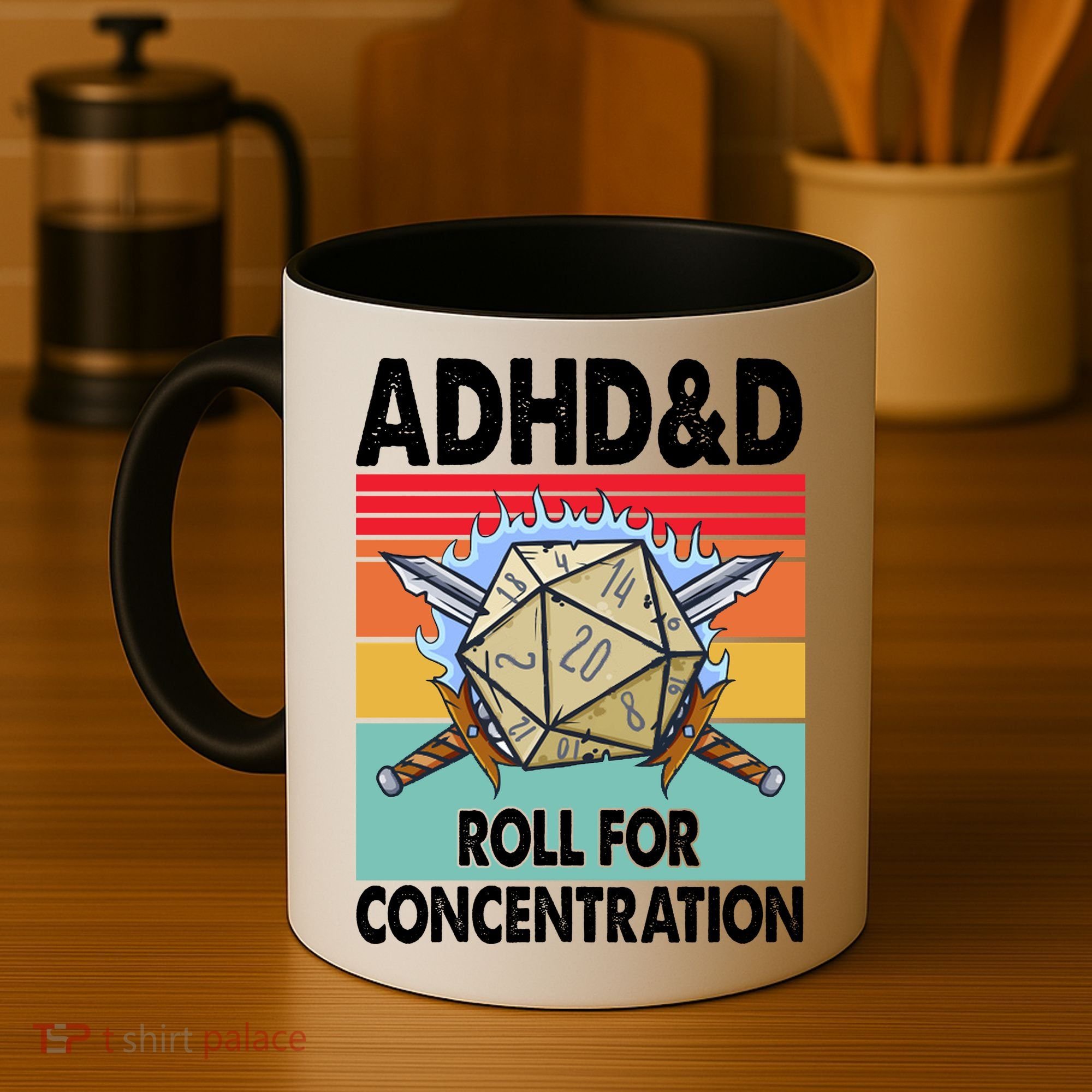 Adhd Roll For Concentration Funny Gamer Coffee Mug