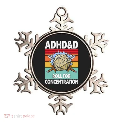 Adhd Roll For Concentration Funny Gamer Ornament