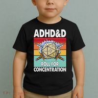 Adhd Roll For Concentration Funny Gamer Toddler T-Shirt thumb 2