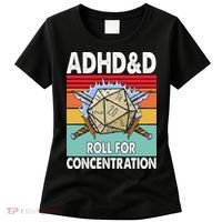 Adhd Roll For Concentration Funny Gamer Women's T-Shirt thumb 0