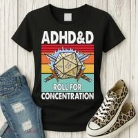 Adhd Roll For Concentration Funny Gamer Women's T-Shirt thumb 3