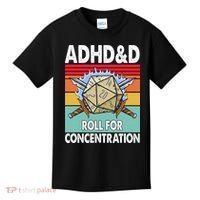 Adhd Roll For Concentration Funny Gamer Kids T-Shirt thumb 0