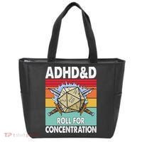 Adhd Roll For Concentration Funny Gamer Tote Bag thumb 0