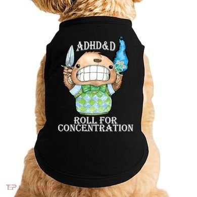 Adhd&D Roll For Concentration Funny Doggie Tank