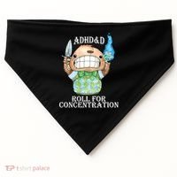 Adhd&D Roll For Concentration Funny USA-Made Doggie Bandana thumb 0
