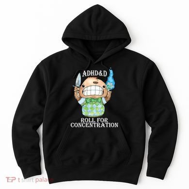 Adhd&D Roll For Concentration Funny Hoodie