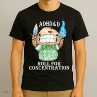 Adhd&D Roll For Concentration Funny T-Shirt thumb 3