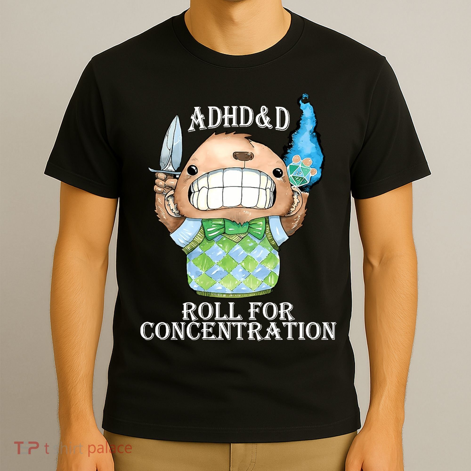 Adhd&D Roll For Concentration Funny T-Shirt