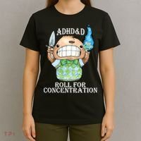 Adhd&D Roll For Concentration Funny T-Shirt thumb 4
