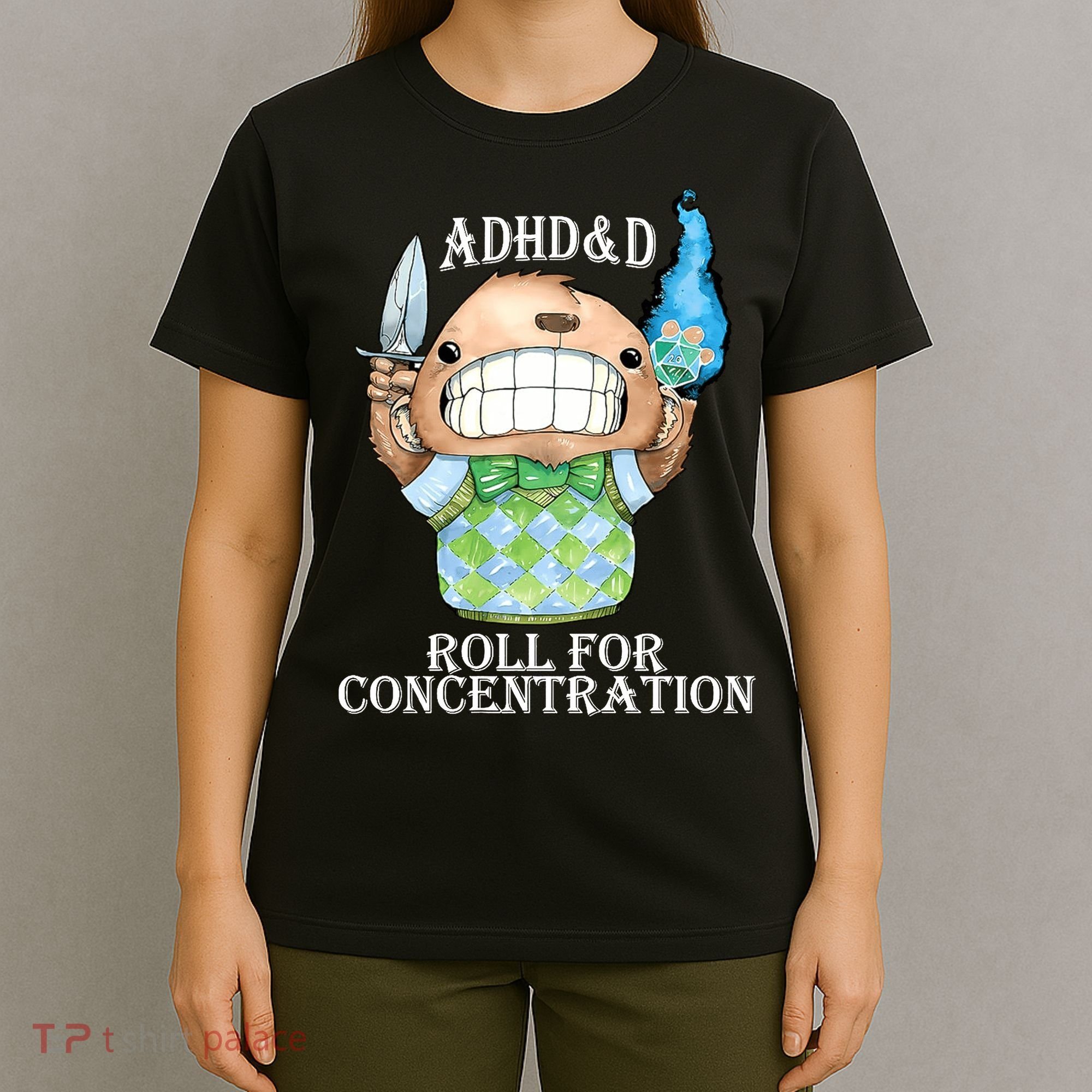Adhd&D Roll For Concentration Funny T-Shirt