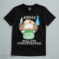 Adhd&D Roll For Concentration Funny T-Shirt thumb 5