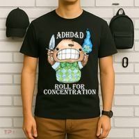 Adhd&D Roll For Concentration Funny T-Shirt thumb 6