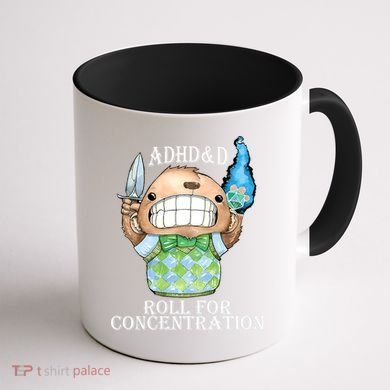 Adhd&D Roll For Concentration Funny Coffee Mug back