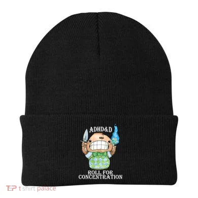 Adhd&D Roll For Concentration Funny Beanie