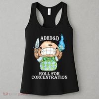 Adhd&D Roll For Concentration Funny Women's Tank Top thumb 3