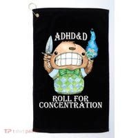 Adhd&D Roll For Concentration Funny Golf Towel thumb 0