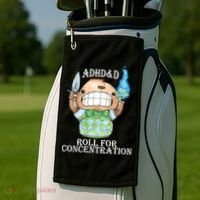 Adhd&D Roll For Concentration Funny Golf Towel thumb 2