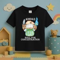 Adhd&D Roll For Concentration Funny Toddler T-Shirt thumb 3