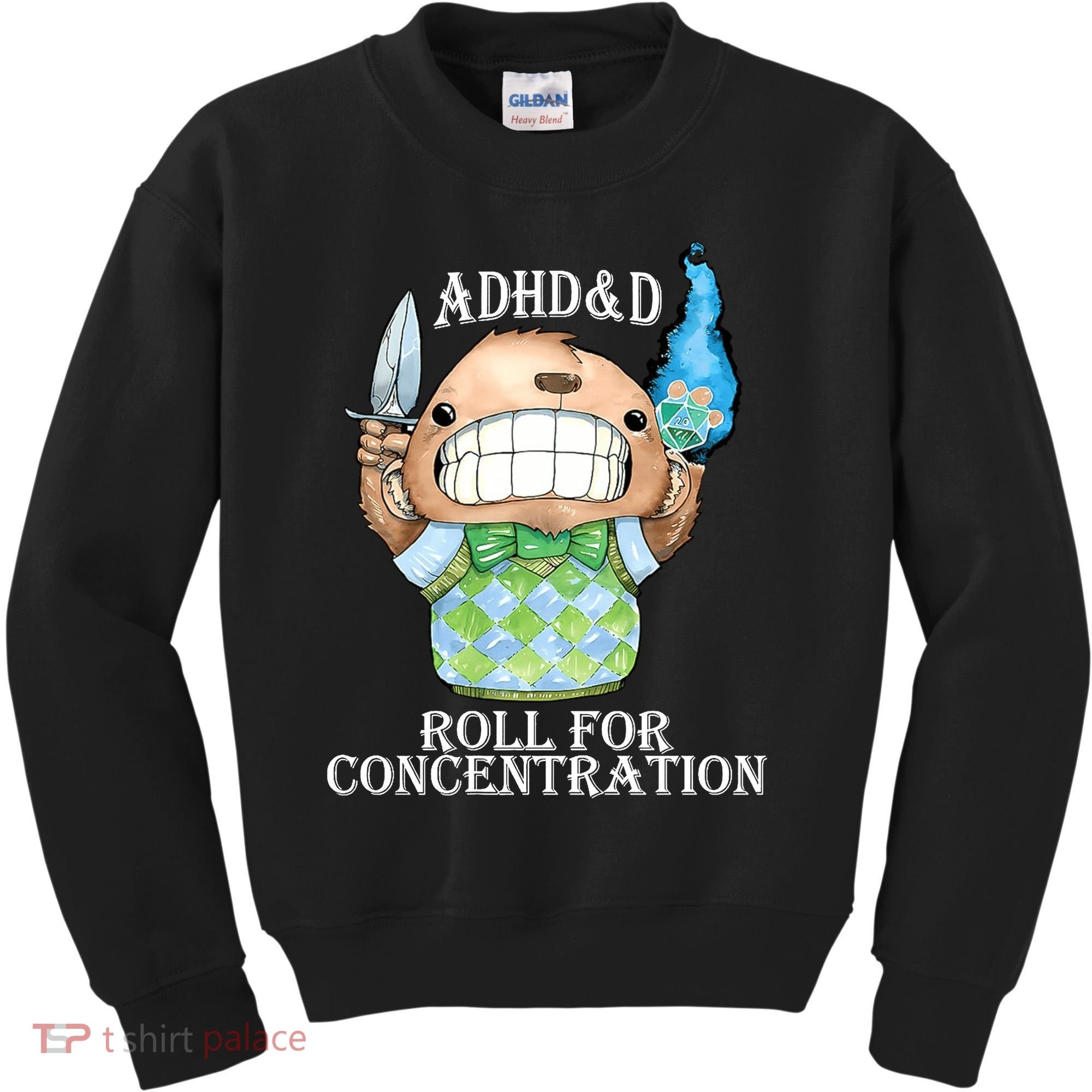 Adhd&D Roll For Concentration Funny Kids Sweatshirt