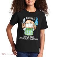 Adhd&D Roll For Concentration Funny Kids T-Shirt thumb 2
