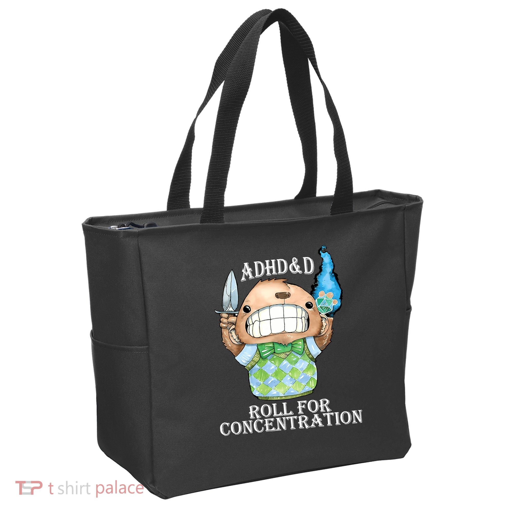 Adhd&D Roll For Concentration Funny Tote Bag
