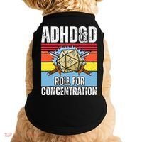 Adhd&D Roll For Concentration Funny Gamer Doggie Tank thumb 0