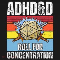 Adhd&D Roll For Concentration Funny Gamer Hoodie thumb 2
