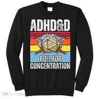 Adhd&D Roll For Concentration Funny Gamer Sweatshirt thumb 0