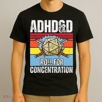 Adhd&D Roll For Concentration Funny Gamer T-Shirt thumb 3