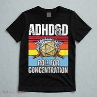 Adhd&D Roll For Concentration Funny Gamer T-Shirt thumb 5