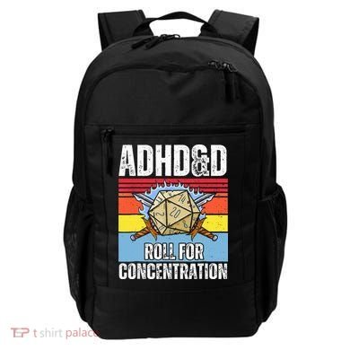Adhd&D Roll For Concentration Funny Gamer Backpack
