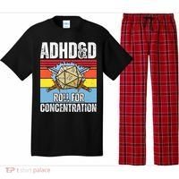 Adhd&D Roll For Concentration Funny Gamer Pajama Set thumb 0