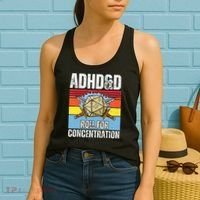 Adhd&D Roll For Concentration Funny Gamer Women's Tank Top thumb 2