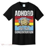Adhd&D Roll For Concentration Funny Gamer Kids T-Shirt thumb 0