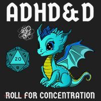 ADHD&D Roll For Concentration Cute Dragon  Women's Sweatshirt thumb 2