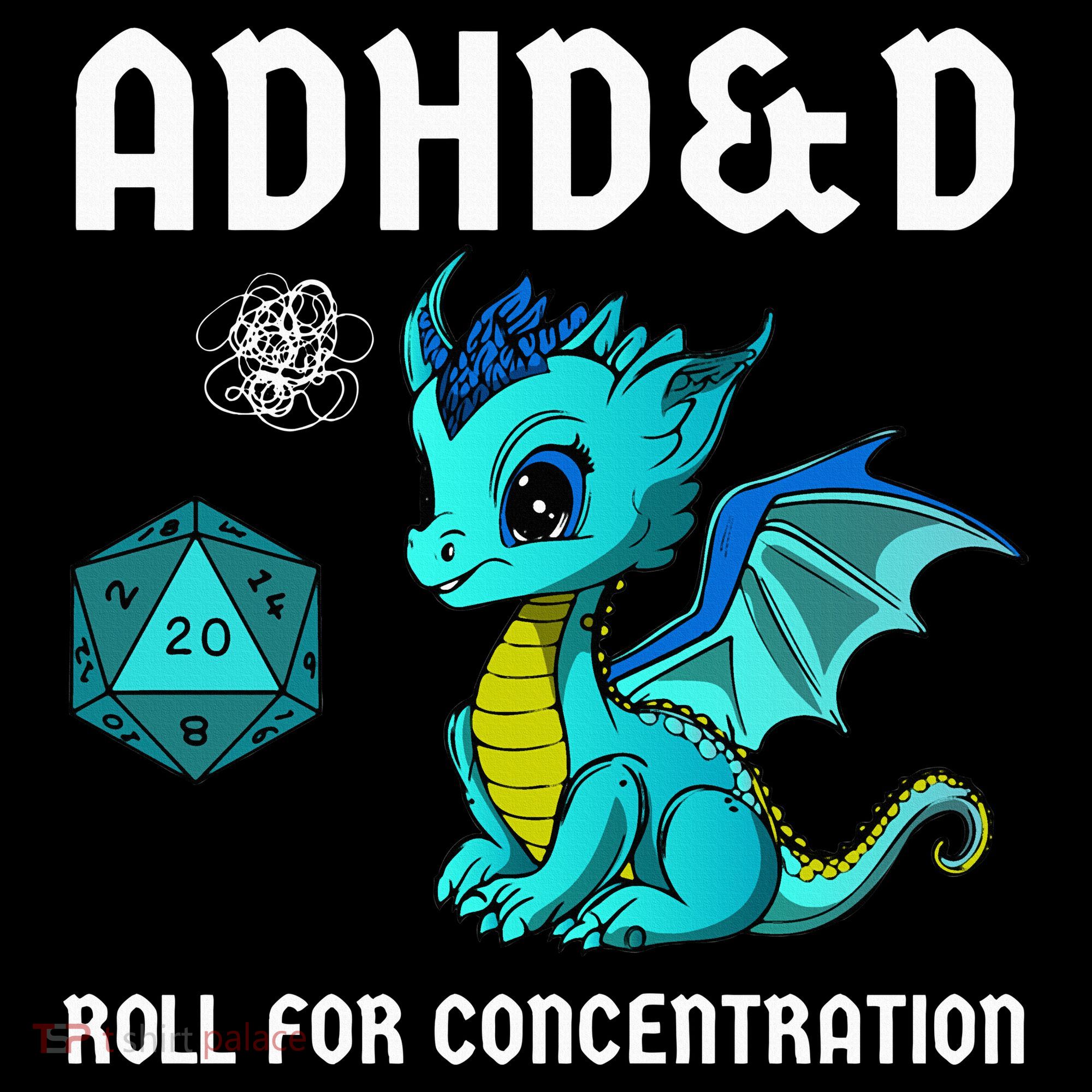 ADHD&D Roll For Concentration Cute Dragon  Pajama Set