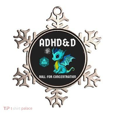 ADHD&D Roll For Concentration Cute Dragon  Ornament