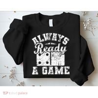 Always Ready For A Game Dominoes Lover Domino Player Sweatshirt thumb 2