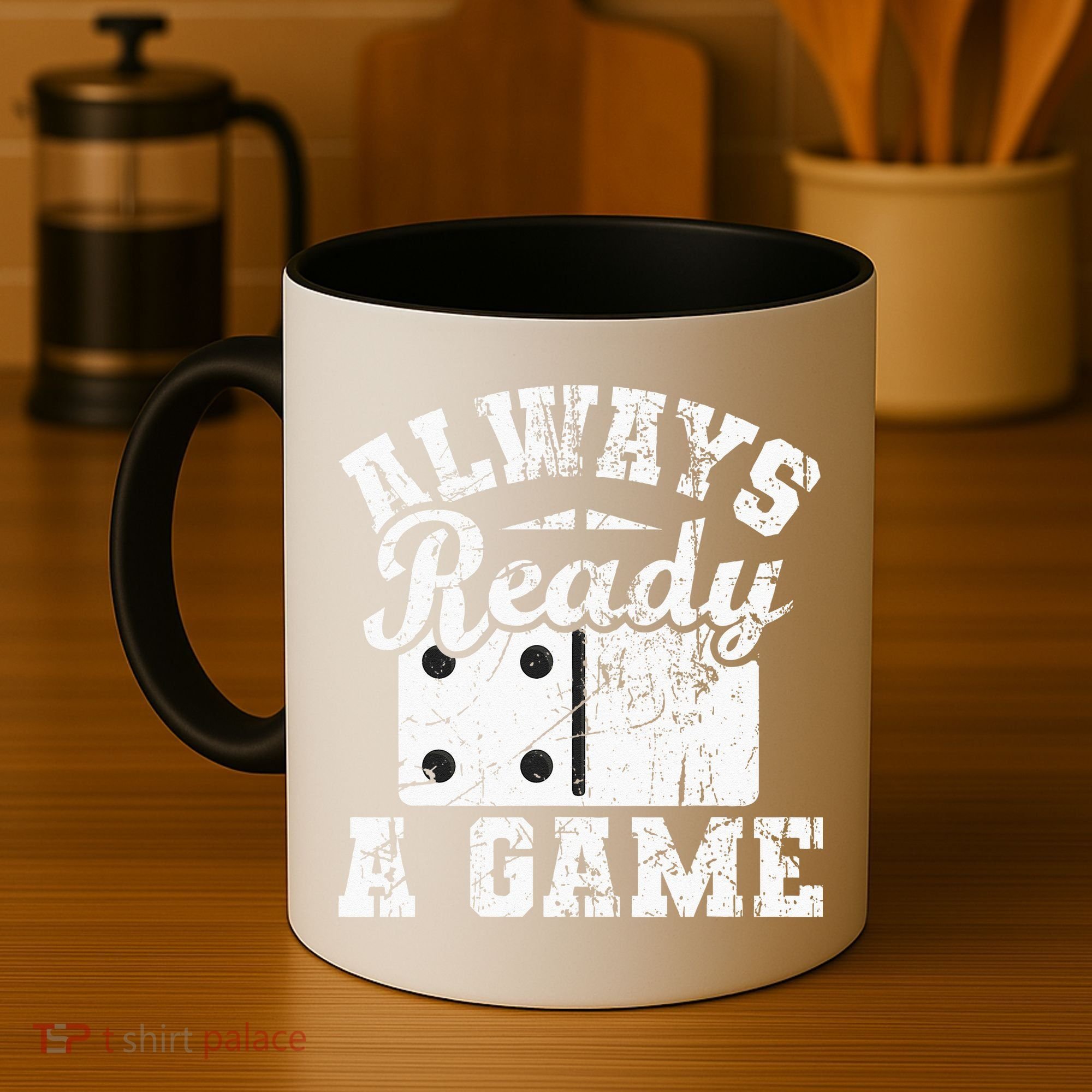 Always Ready For A Game Dominoes Lover Domino Player Coffee Mug