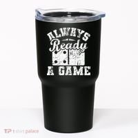 Always Ready For A Game Dominoes Lover Domino Player Tumbler thumb 0