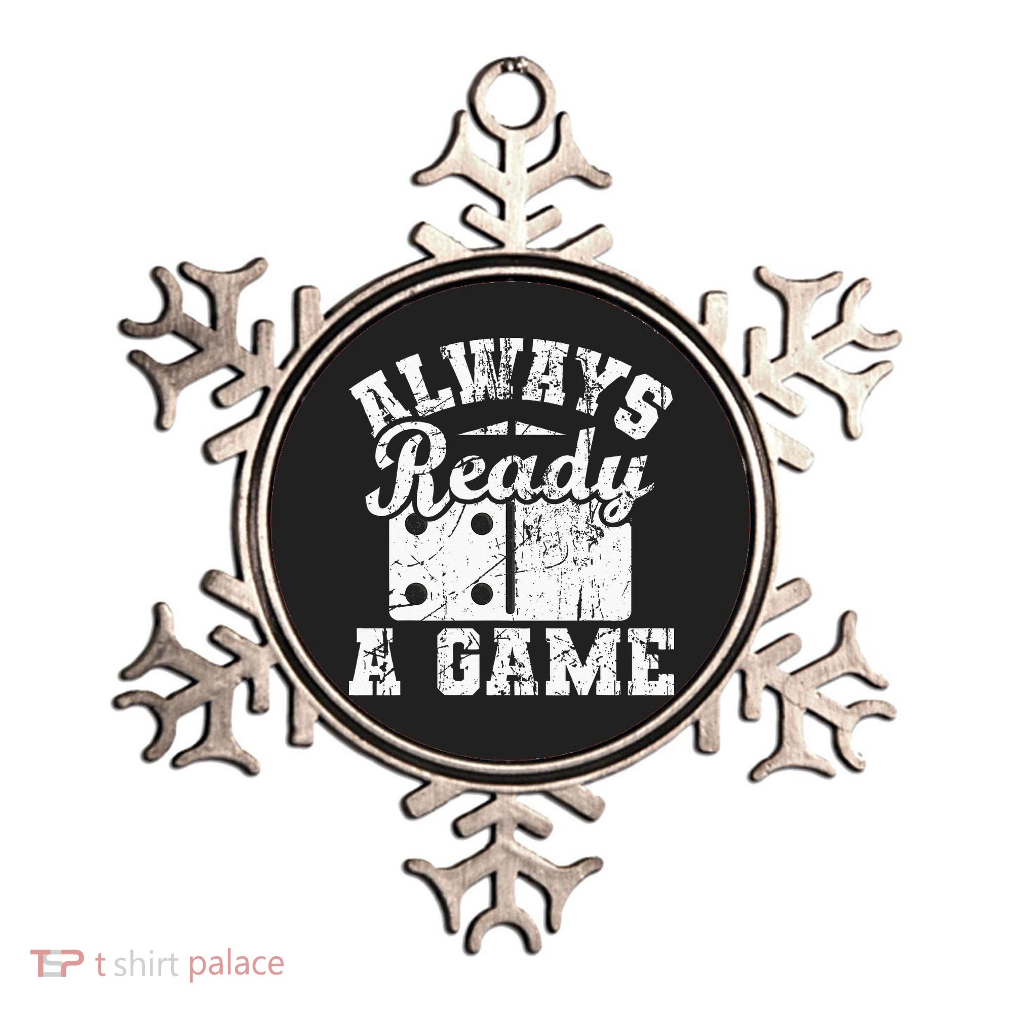 Always Ready For A Game Dominoes Lover Domino Player Ornament