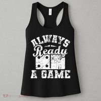 Always Ready For A Game Dominoes Lover Domino Player Women's Tank Top thumb 3