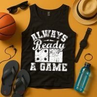 Always Ready For A Game Dominoes Lover Domino Player Tank Top thumb 4