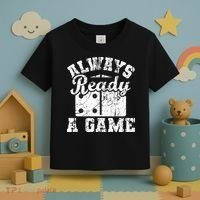 Always Ready For A Game Dominoes Lover Domino Player Toddler T-Shirt thumb 3